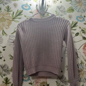Light purple white fawn sweater